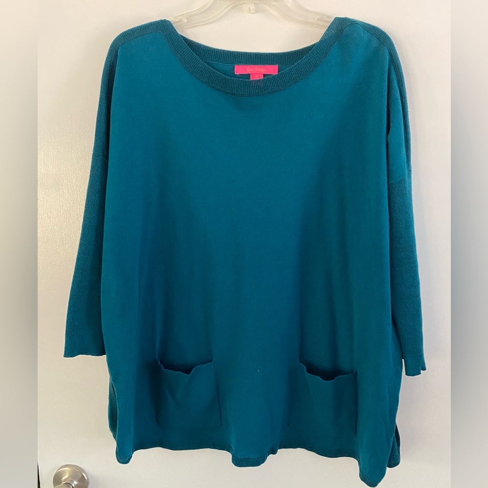 Lily Pulitzer Cobo Sweater in Heathered Coastal Blue
